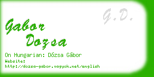 gabor dozsa business card