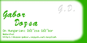 gabor dozsa business card